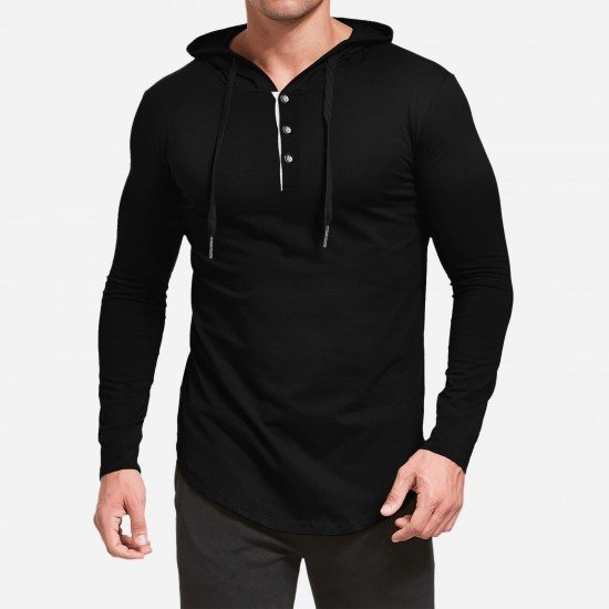 Casual Hooded Collar White Fall Tops For Men