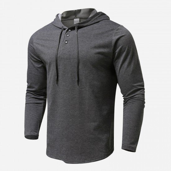 Casual Hooded Collar White Fall Tops For Men