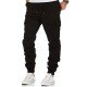 Sports Casual Black Pencil Cargo Pants For Men