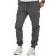 Sports Casual Black Pencil Cargo Pants For Men