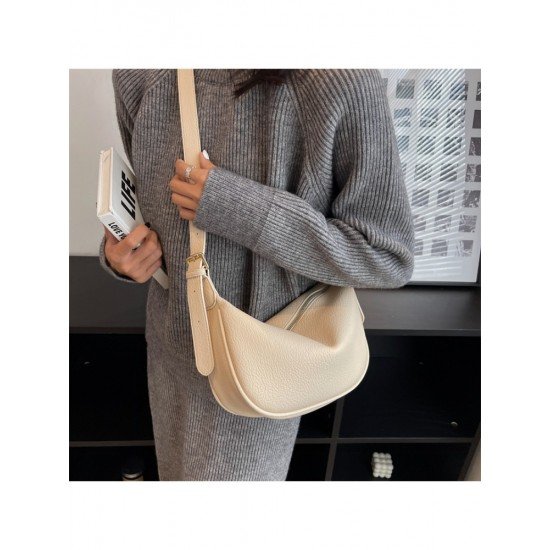  PU Pure Color Shoulder Bag For Women