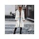 Spring White Pocket Long Sleeve Cardigan Coats 