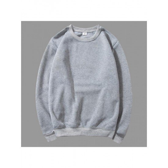 Simple Design Solid Loose Sweatshirts For Men