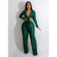  Women's Sexy Pleated Pure Color Trouser Sets