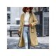 Spring White Pocket Long Sleeve Cardigan Coats 