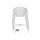 Sexy White Square Neck Long Sleeve Crop Tops