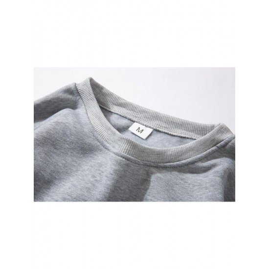 Simple Design Solid Loose Sweatshirts For Men