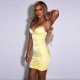  2022 Summer Sexy V Neck Ruched Sleeveless Dress