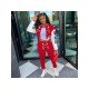  Shark Printing Baseball Coat And Trouser Sets For Women