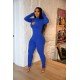 Hollow Out Simple Long Sleeve Skinny Jumpsuits