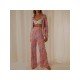 Summer Casual Printing Long-sleeved 2 Piece Trouser Sets