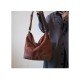 Versatile Vintage Casual Black Patchwork Tote Bags