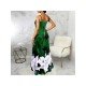  Fashion Backless Printing Sleeveless Dress For Women