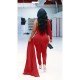  Pure Color Oblique Shoulder Casual Jumpsuit