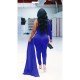  Pure Color Oblique Shoulder Casual Jumpsuit