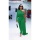  Pure Color Oblique Shoulder Casual Jumpsuit