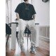  Casual Pure Color Drawstring Men's Long Pants