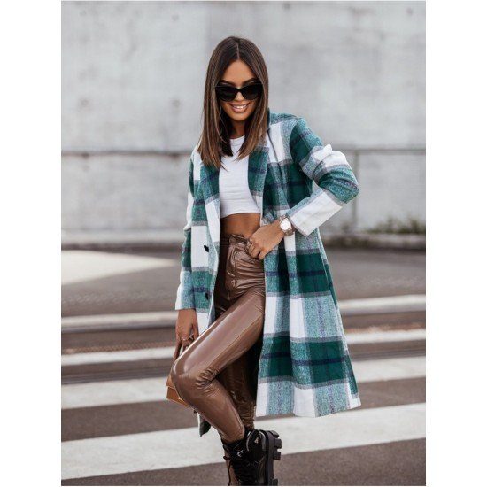  2022 Loose Mid-Length Plaid Wool Coats