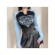  Fashion Letter Printing Contrast Color T-Shirt