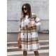  2022 Loose Mid-Length Plaid Wool Coats