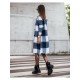  2022 Loose Mid-Length Plaid Wool Coats