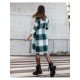  2022 Loose Mid-Length Plaid Wool Coats