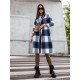  2022 Loose Mid-Length Plaid Wool Coats