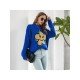  Casual Jacquard Weave Smiling Face Sweater