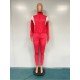 Contrast Color Zipper Matching 2 Piece Trouser Sets