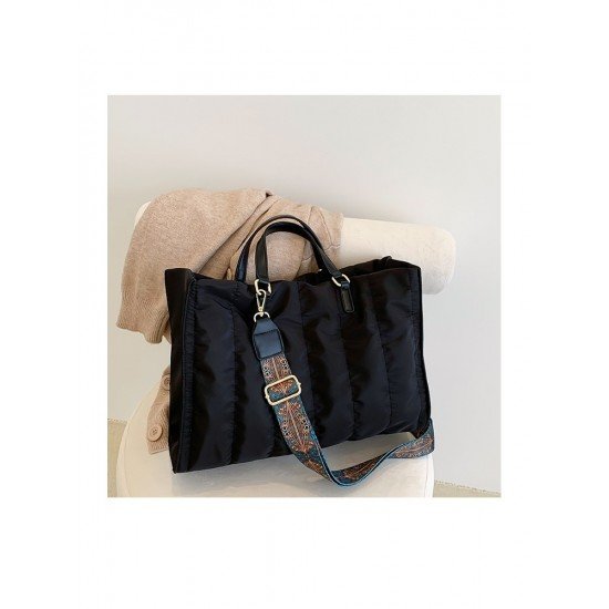 Travel Versatile Nylon Black Tote Bags