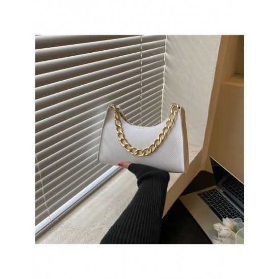  Retro Solid Color PU Chain Armpits Bags