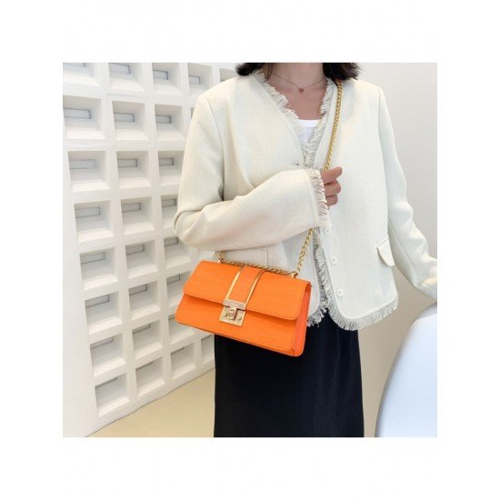  PU Pure Color Shoulder Bag For Women