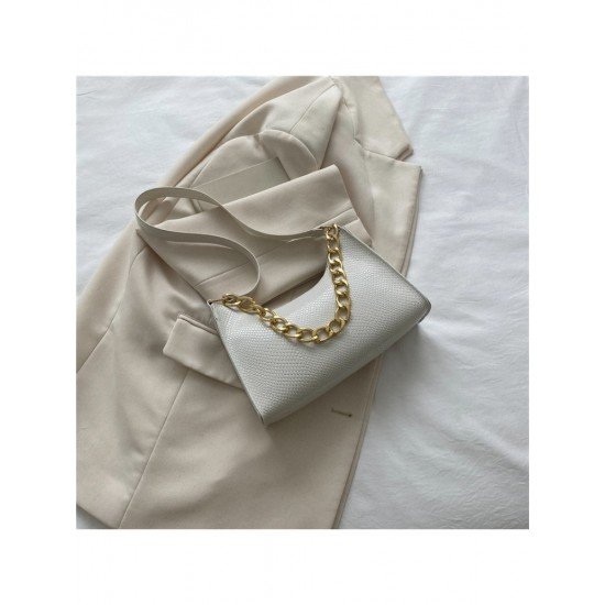  Retro Solid Color PU Chain Armpits Bags