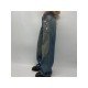 Y2K Style Star Straight Leg Low Rise Blue Jeans