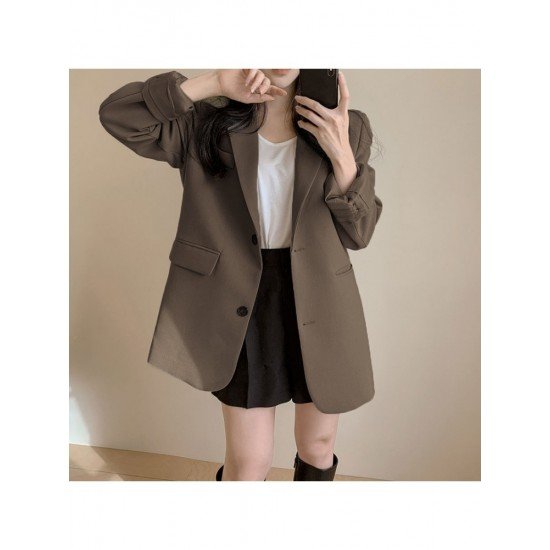 Casual Solid Simple Blazer Coats