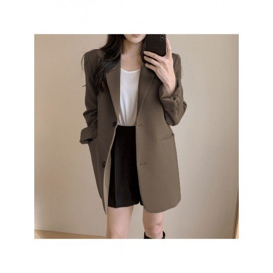 Casual Solid Simple Blazer Coats