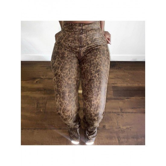 Vintage Zip Sexy Women Pencil Trousers 