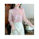  2022 Lace Embroidery Women's Long Sleeve Shirt