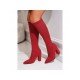 Fall Pure Color Chunky Knee Length High Boots