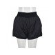 Casual Black Rhombus Lattice Cotton Shorts With Pockets