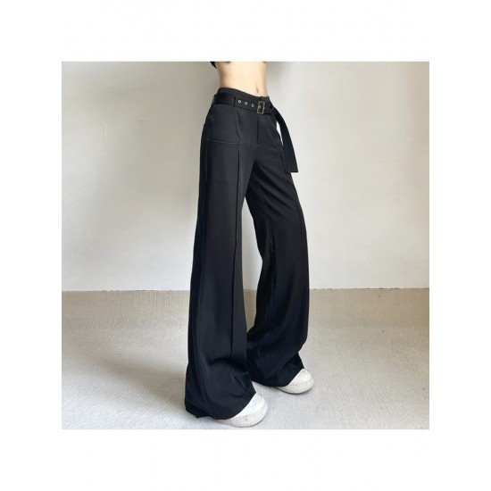 Designer Ladies Black Straight Leg Trousers