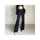 Designer Ladies Black Straight Leg Trousers