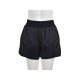 Casual Black Rhombus Lattice Cotton Shorts With Pockets