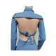 Tie Wrap Denim Backless Matching Short And Top Sets