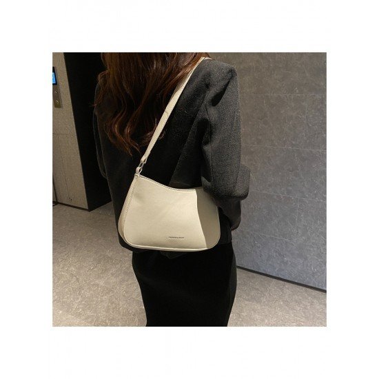  PU Pure Color Shoulder Bag For Ladies