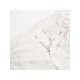 Summer White Solid Drawstring Cargo Trousers