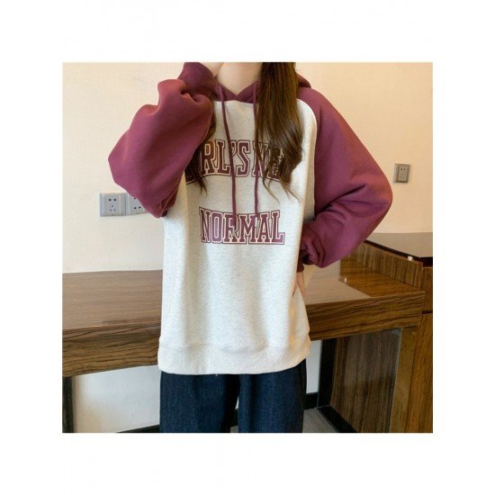  Casual Hooded Letter Printing Women's Sweater