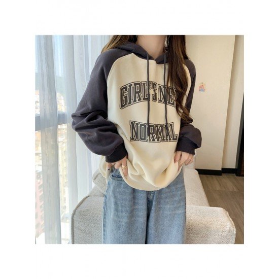  Casual Hooded Letter Printing Women's Sweater