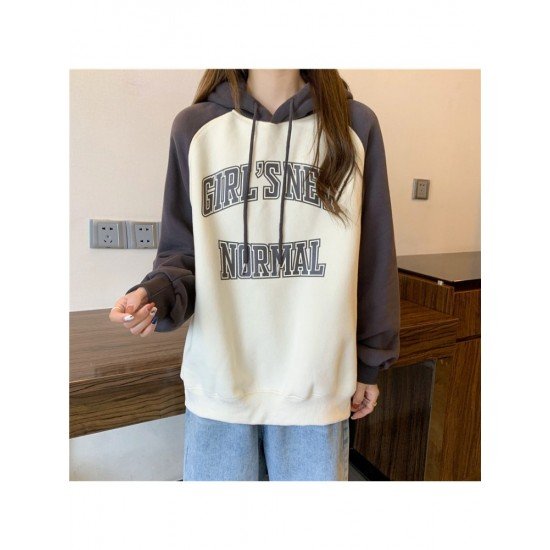  Casual Hooded Letter Printing Women's Sweater