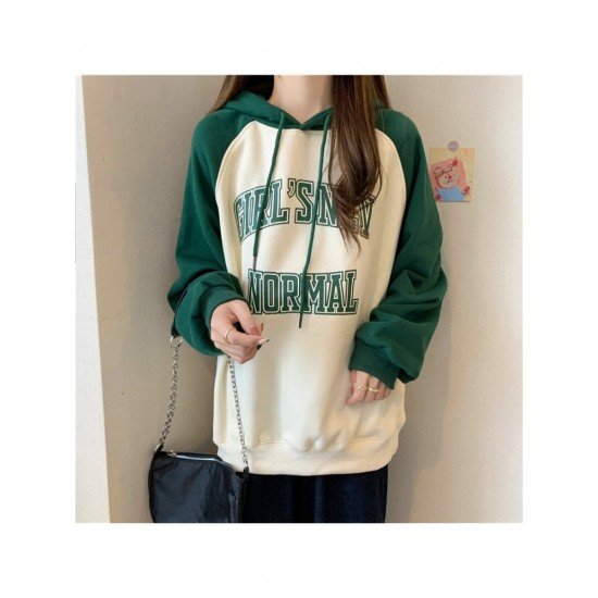  Casual Hooded Letter Printing Women's Sweater